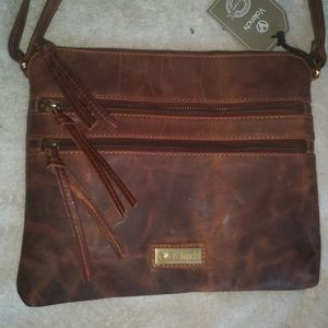 Leather crossbody bag by Valenchi